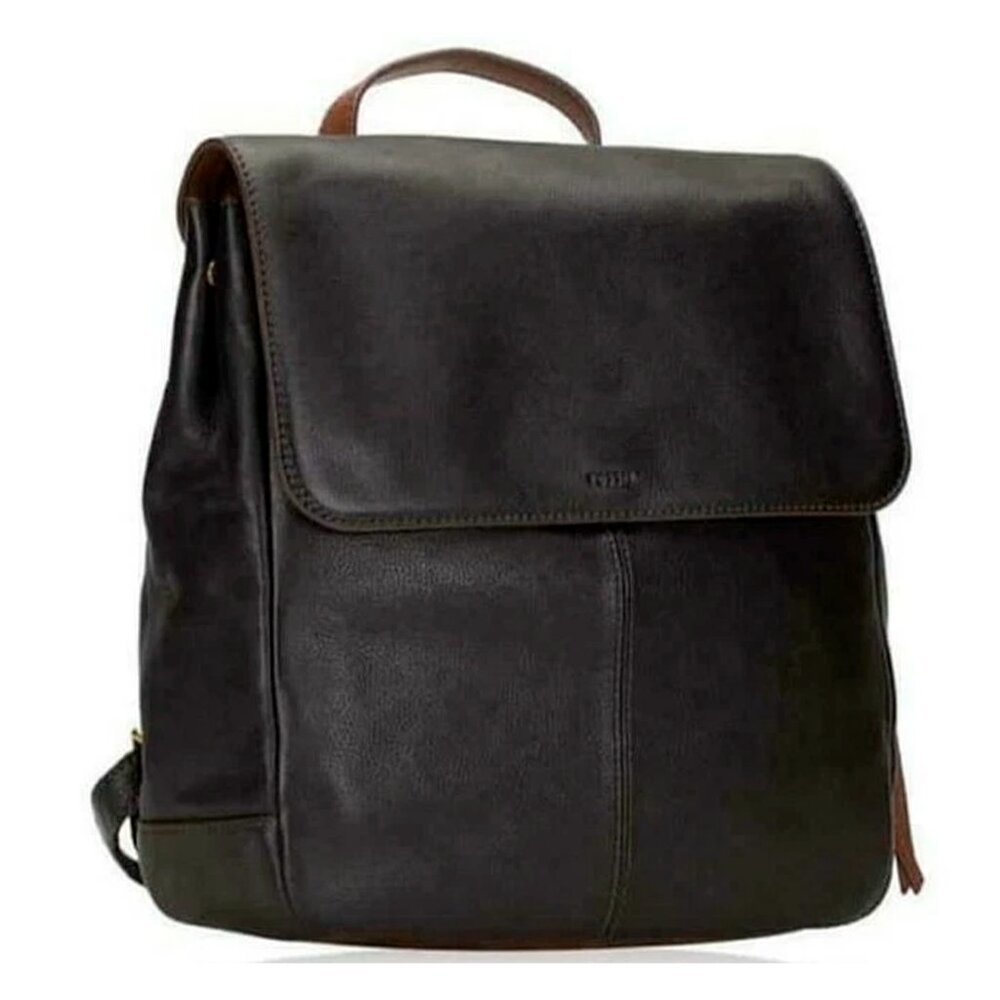 S Fossil Claire Black Leather Backpack SHB1932001 Purse NWT $195 Retail